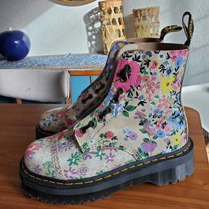 Sinclair Floral Mash Up Platform Dr. Martens Boots